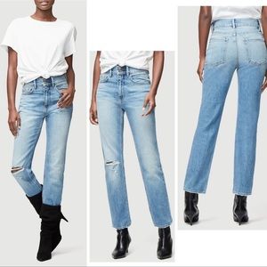 NWT Frame Denim Le Sylvie Slender Straight Jeans In Aretha